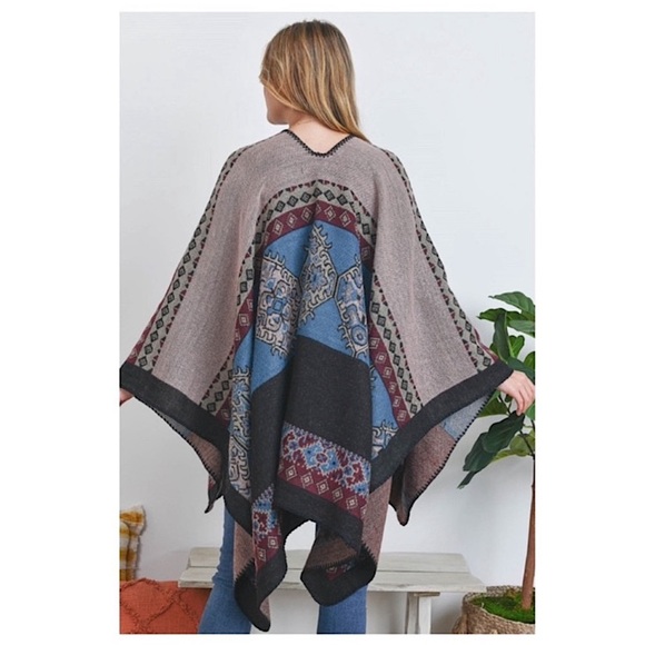 ✌🏼 #1330 Cozy Western Style Must Have Poncho - Picture 15 of 16